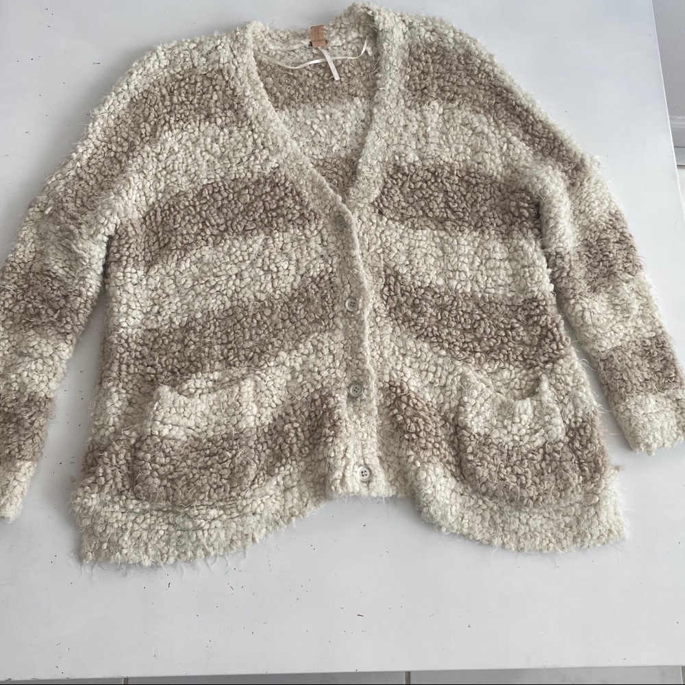 FREE PEOPLE | button down TEDDY CARDIGAN